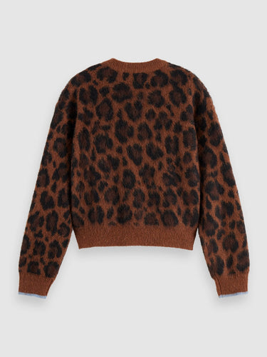 PULL FEMME FUZZY JACQUARD MARRON MARRON