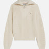 PULL FEMME HALF-ZIP RELAXED ECRU ECRU