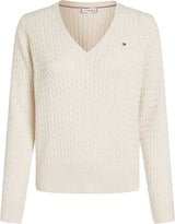 PULL FEMME CO CABLE FINE GG ECRU ECRU