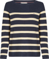 PULL FEMME CO CARDI FINE MARINE MARINE