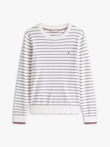 PULL FEMME CO JERSEY STITCH LS ECRU ECRU