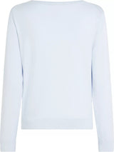 PULL FEMME CO JERSEY STITCH V-N CIEL CIEL