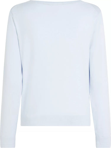 PULL FEMME CO JERSEY STITCH V-N CIEL CIEL