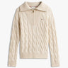 PULL FEMME SOFT WOOL CABL ECRU ECRU