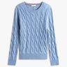 PULL FEMME SOFT WOOL CABLE BLEU BLEU