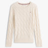 PULL FEMME SOFT WOOL CABLE ECRU ECRU