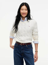 PULL FEMME SOFT WOOL CABLE IVOIRE IVOIRE