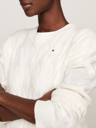 PULL FEMME SOFT WOOL CABLE IVOIRE IVOIRE