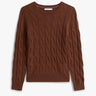 PULL FEMME SOFT WOOL CABLE MARRON MARRON
