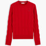 PULL FEMME SOFT WOOL CABLE ROUGE ROUGE