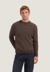 PULL HOMME LYLE CREWNECK MARRON MARRON