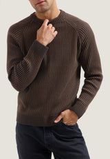 PULL HOMME LYLE CREWNECK MARRON MARRON