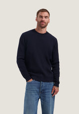 PULL HOMME OSCAR RIB MOCKNECK MARINE MARINE