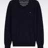 PULL HOMME EDINBUR DEMI-ZIP MARINE MARINE