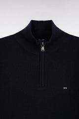 PULL HOMME EDINBUR DEMI-ZIP MARINE MARINE