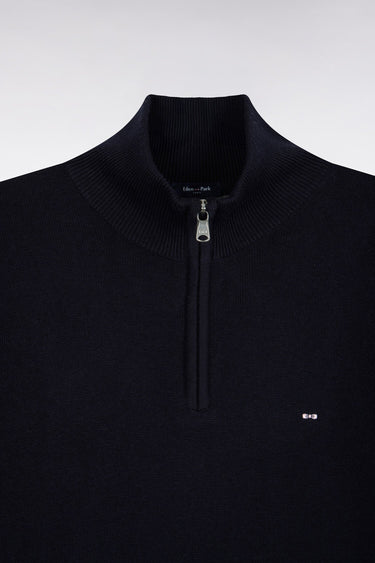 PULL HOMME EDINBUR DEMI-ZIP MARINE MARINE