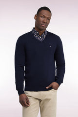 PULL HOMME EDINBUR DEMI-ZIP MARINE MARINE