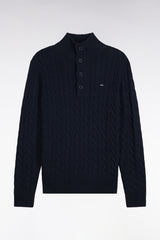 PULL HOMME HONER B DEMI-ZIP MARINE MARINE