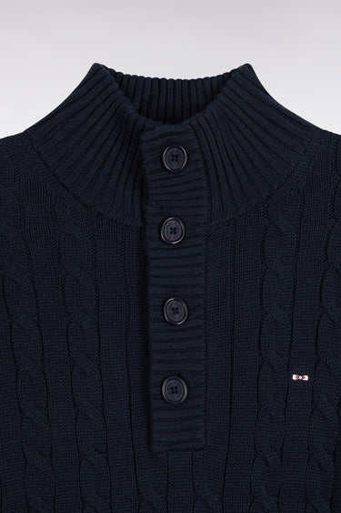 PULL HOMME HONER B DEMI-ZIP MARINE MARINE