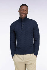PULL HOMME HONER B DEMI-ZIP MARINE MARINE