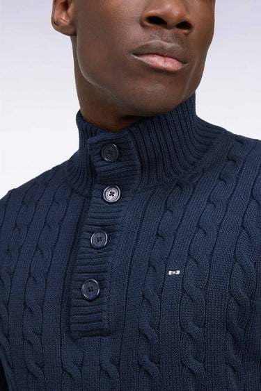PULL HOMME HONER B DEMI-ZIP MARINE MARINE