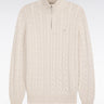 PULL HOMME HONER C DEMI-ZIP CREME CREME