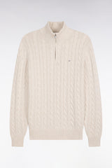 PULL HOMME HONER C DEMI-ZIP CREME CREME