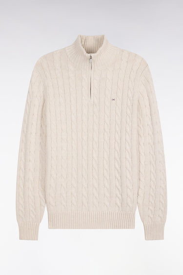 PULL HOMME HONER C DEMI-ZIP CREME CREME