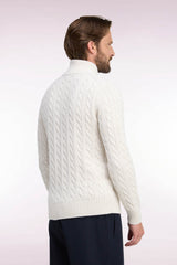 PULL HOMME HONER C DEMI-ZIP CREME CREME
