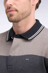 PULL HOMME L ENCRE COL POLO NOIR NOIR