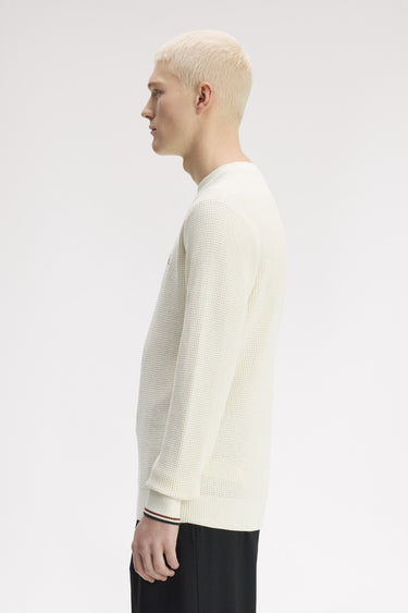 PULL HOMME WAFFLE STITCH JUMPER ÉCRU 170 ÉCRU 170
