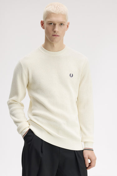 PULL HOMME WAFFLE STITCH JUMPER ÉCRU 170 ÉCRU 170