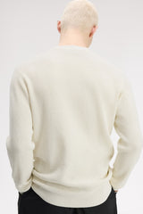 PULL HOMME WAFFLE STITCH JUMPER ÉCRU 170 ÉCRU 170