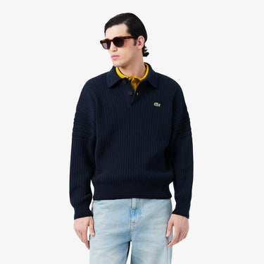 PULL HOMME AH8574 COL POLO MARINE SOMBRE MXQ MARINE SOMBRE MXQ