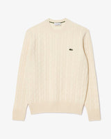 PULL HOMME COL ROND CREME CREME
