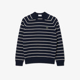 PULL HOMME COL ROND MARINE MARINE