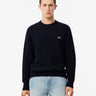 PULL HOMME COL ROND MARINE MARINE
