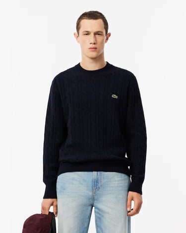 PULL HOMME COL ROND MARINE MARINE