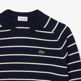 PULL HOMME COL ROND MARINE MARINE
