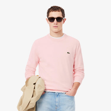 PULL HOMME COL ROND ROSE ROSE