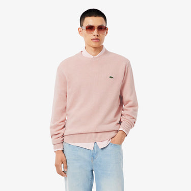 PULL HOMME COL ROND ROSE ROSE