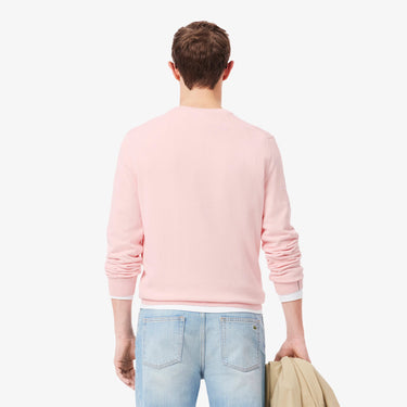 PULL HOMME COL ROND ROSE ROSE