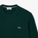 PULL HOMME COL ROND VERT VERT