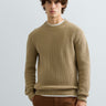 PULL HOMME COTTON COL ROND MARINE MARINE