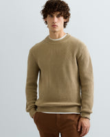 PULL HOMME COTTON COL ROND MARINE MARINE