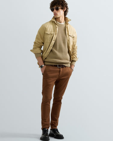 PULL HOMME COTTON COL ROND MARINE MARINE