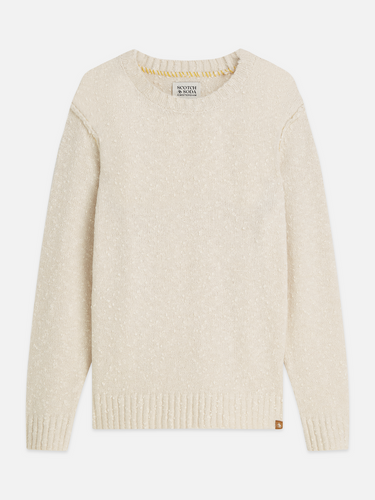 PULL HOMME BOUCLÉ MELANGE WOOL-ALPACA-BLE BEIGE BEIGE