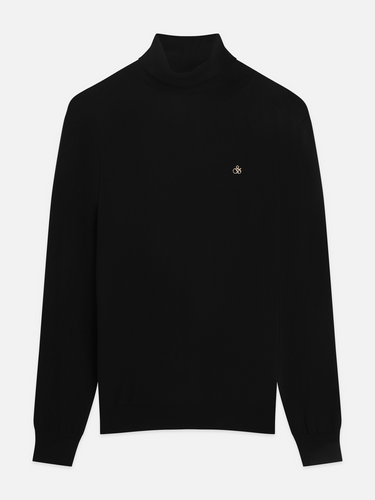 PULL HOMME ECOVERO TURTLENECK NOIR NOIR