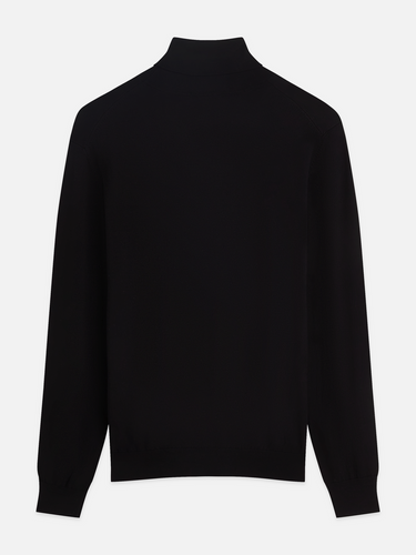 PULL HOMME ECOVERO TURTLENECK NOIR NOIR
