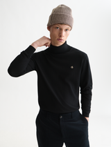 PULL HOMME ECOVERO TURTLENECK NOIR NOIR